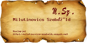 Milutinovics Szebáld névjegykártya